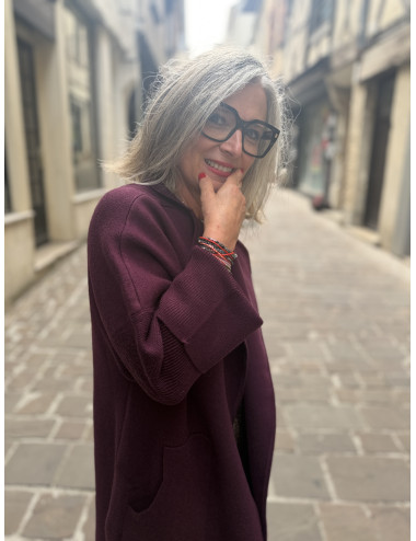 Manteau/ Gilet KOH burgundy Orféo