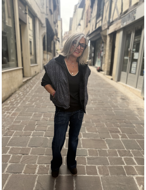 Blouson sans manches FAUVE noir Le Temps Des Cerises