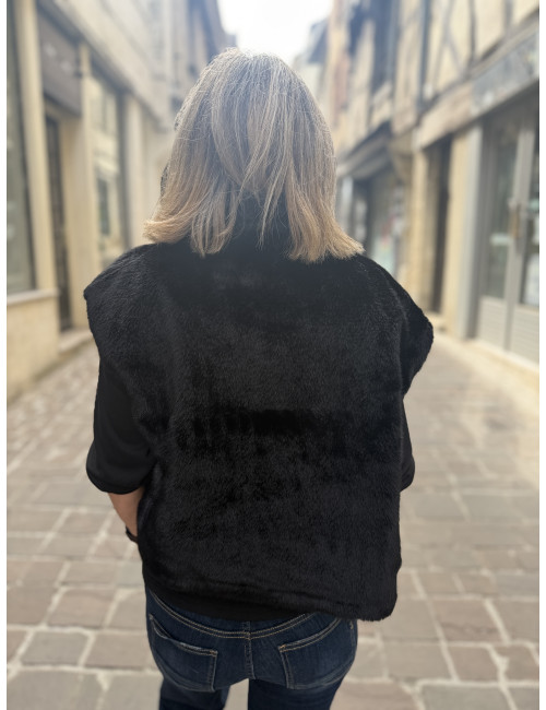 Blouson sans manches FAUVE noir Le Temps Des Cerises