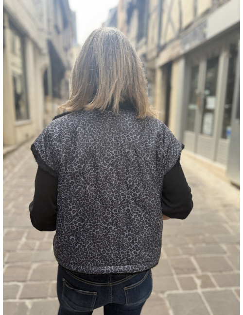 Blouson sans manches FAUVE noir Le Temps Des Cerises