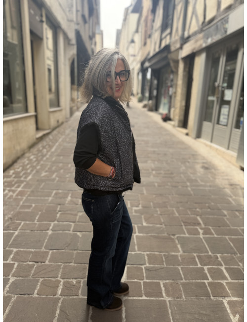 Blouson sans manches FAUVE noir Le Temps Des Cerises