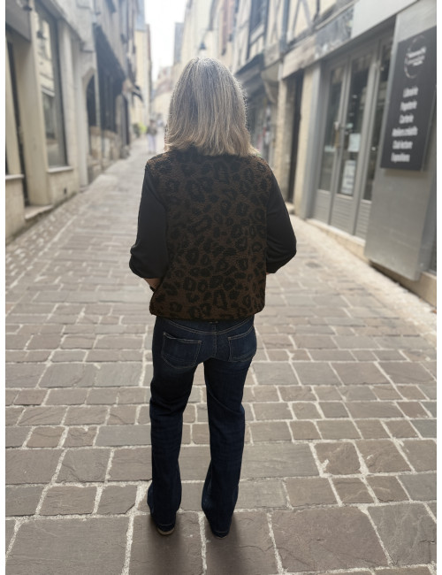 Veste sans manches SANRY bark léopard Le Temps Des Cesrises