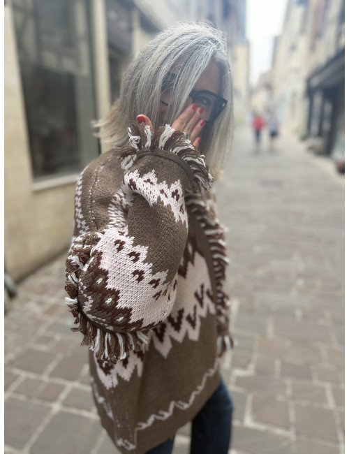 Veste SKALANDA choco/rose Orféo
