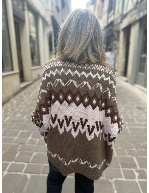 Veste SKALANDA choco/rose Orféo