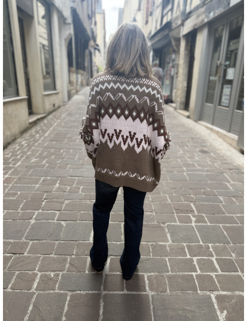 Veste SKALANDA choco/rose Orféo