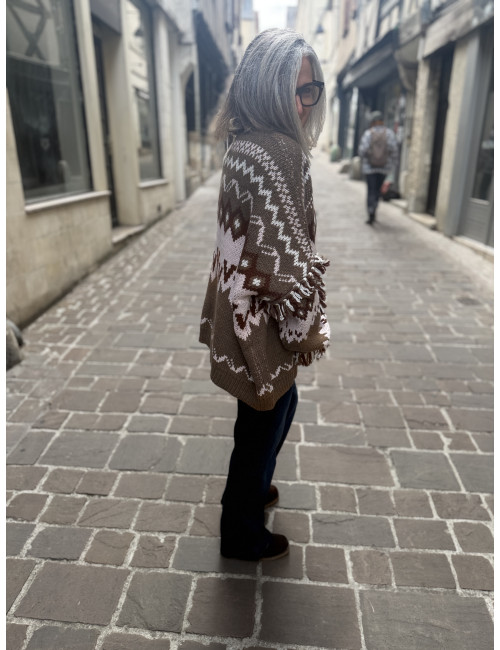 Veste SKALANDA choco/rose Orféo