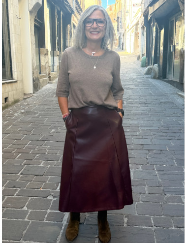 Jupe midi PALOMA burgundy Cream