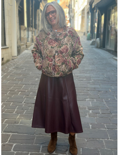 Jupe midi PALOMA burgundy Cream