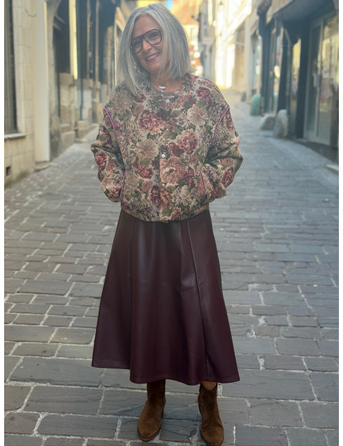 Jupe midi PALOMA burgundy Cream