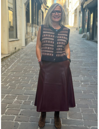 Jupe midi PALOMA burgundy Cream
