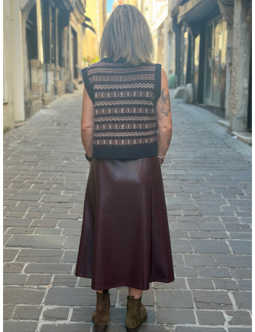 Jupe midi PALOMA burgundy Cream