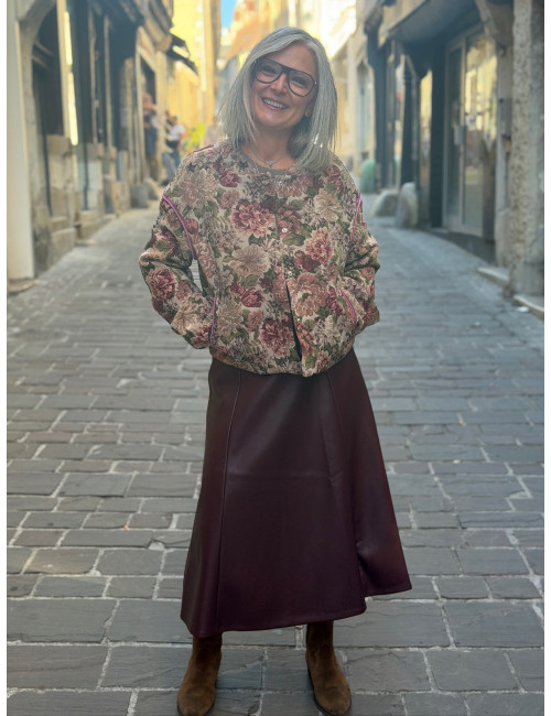Jupe midi PALOMA burgundy Cream