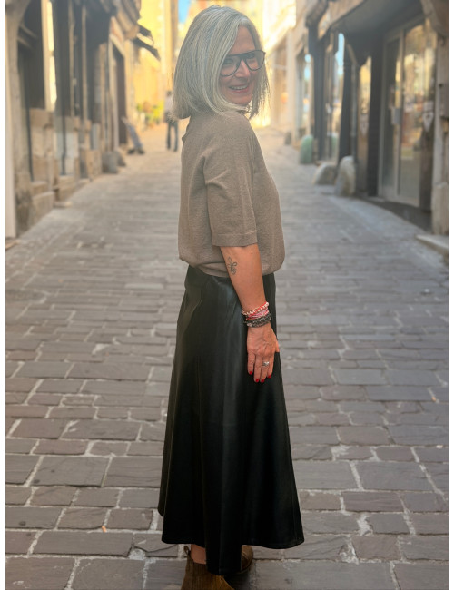 Jupe midi PALOMA noire Cream