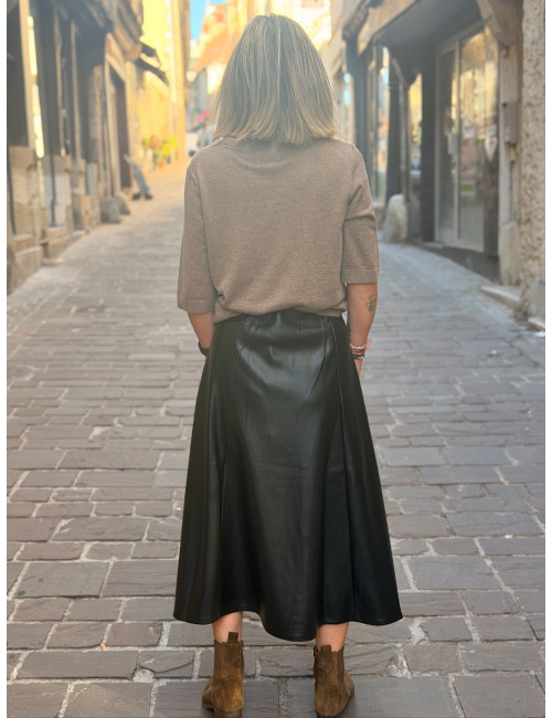 Jupe midi PALOMA noire Cream