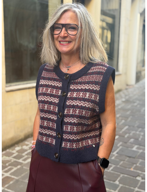 Gilet sans manches imprimé ALIENA Orféo