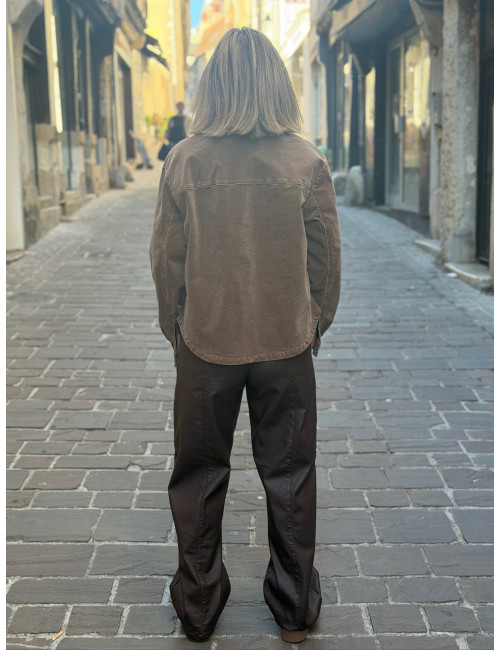 Veste velours chocolat BRADY  Cream