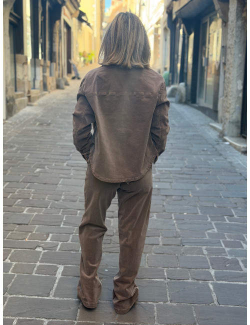 Veste velours chocolat BRADY  Cream