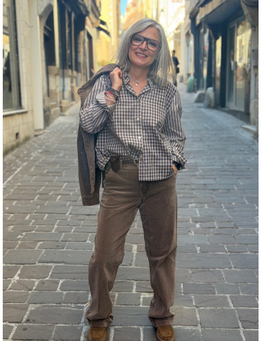 Pantalon velours chocolat BRADY  Cream