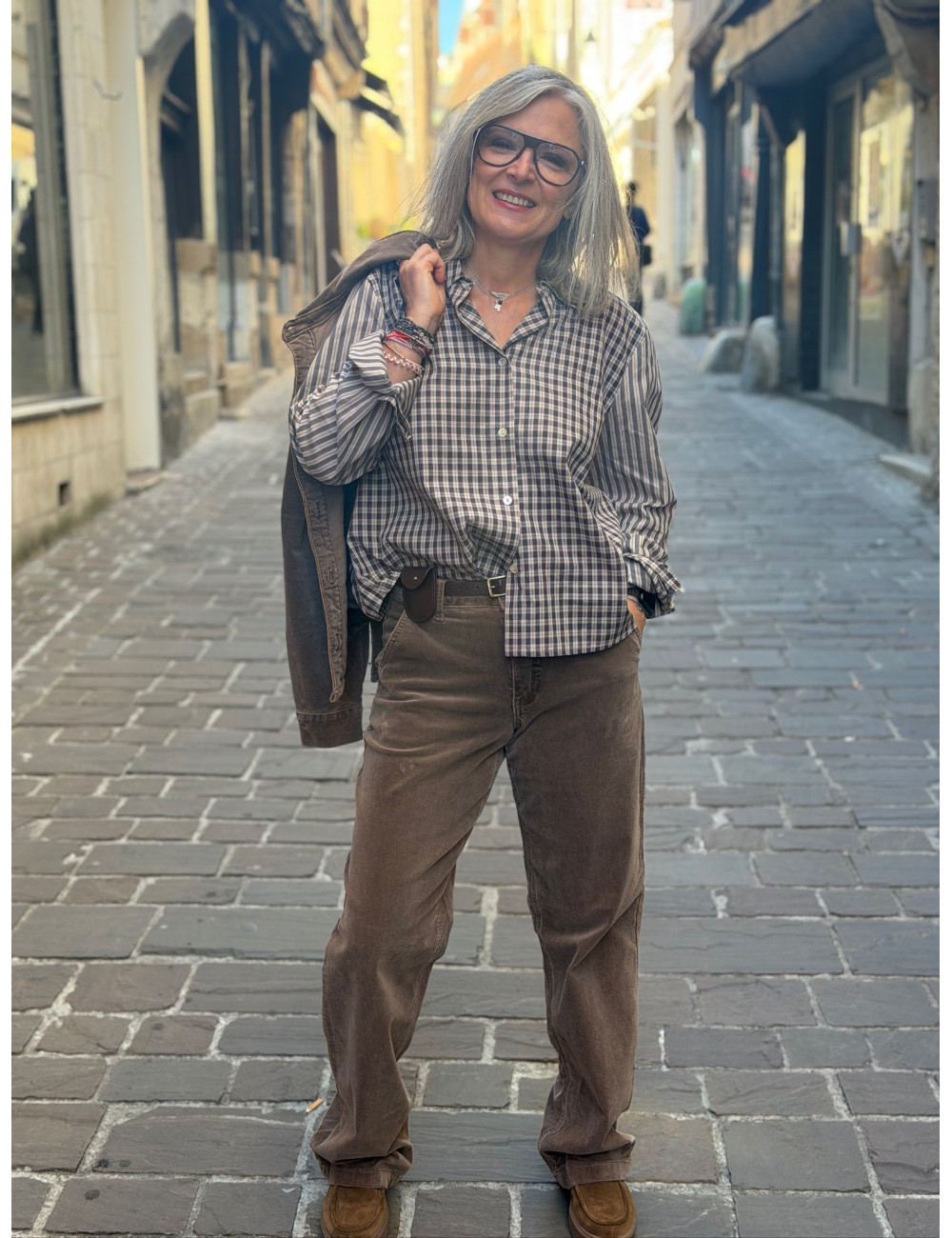 Pantalon velours chocolat BRADY  Cream