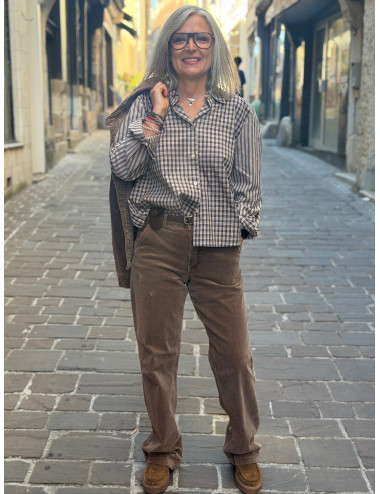 Pantalon velours chocolat BRADY  Cream