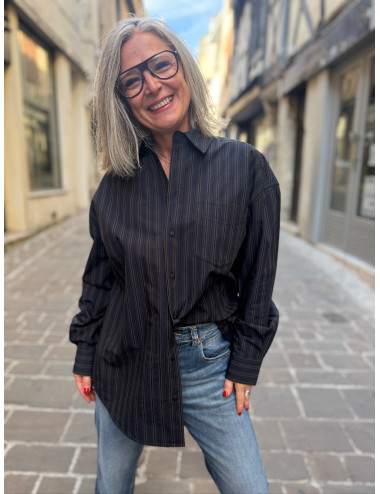 Chemise RALPH rayée marine Karma Koma