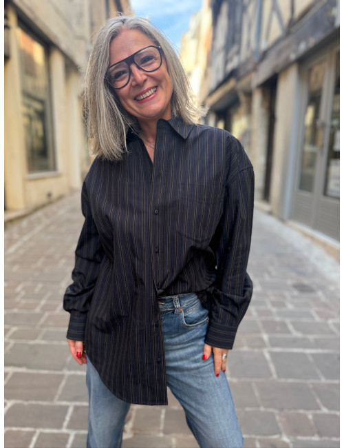 Chemise RALPH rayée marine Karma Koma