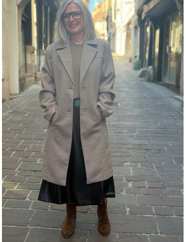 Manteau long JAZE Cream