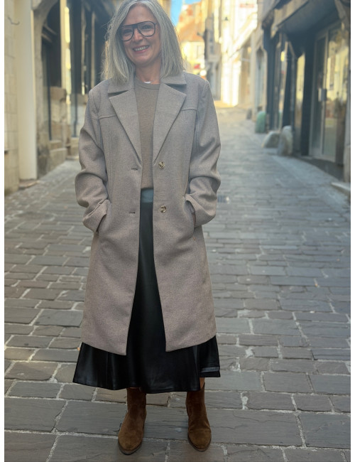 Manteau long JAZE Cream