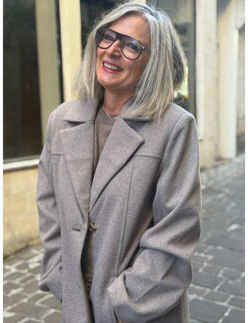 Manteau long JAZE Cream