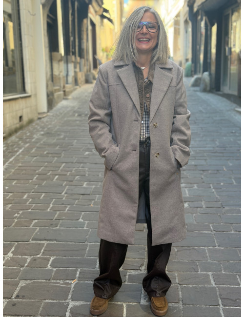 Manteau long JAZE Cream