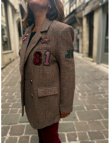 Blazer à carreaux PATCH Lola Casademunt