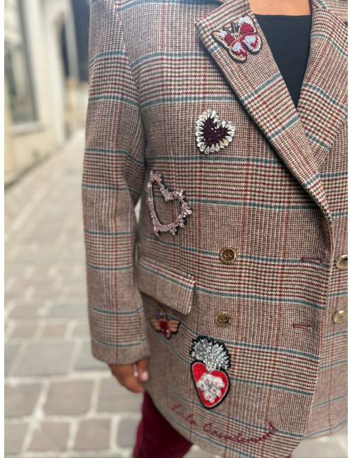 Blazer à carreaux PATCH Lola Casademunt