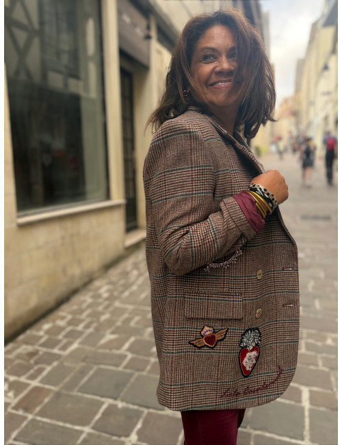 Blazer à carreaux PATCH Lola Casademunt