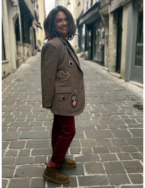 Blazer à carreaux PATCH Lola Casademunt