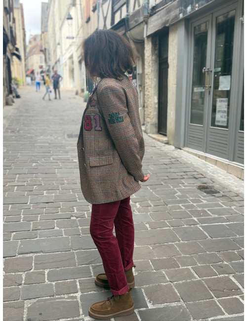 Blazer à carreaux PATCH Lola Casademunt
