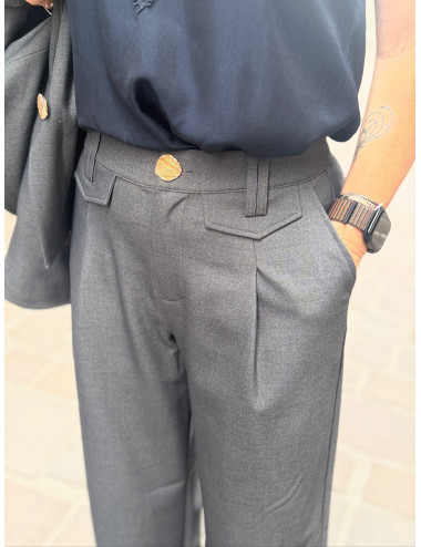 Pantalon LONGE gris Cream