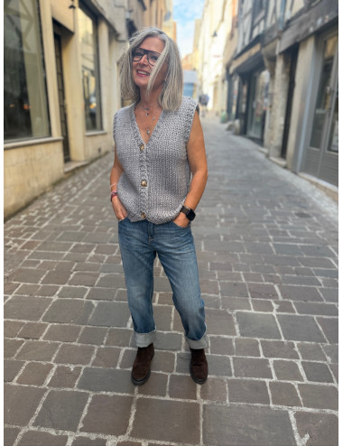 Gilet EOLIA gris Orféo