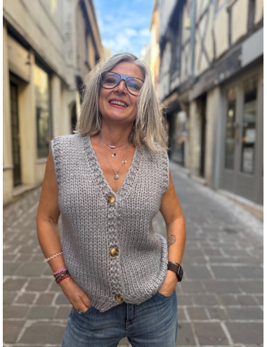 Gilet EOLIA gris Orféo