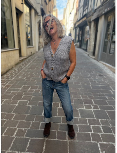 Gilet EOLIA gris Orféo