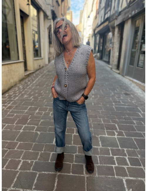 Gilet EOLIA gris Orféo