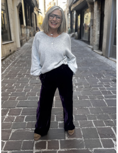 Pantalon LAUREN black purple Karma Koma