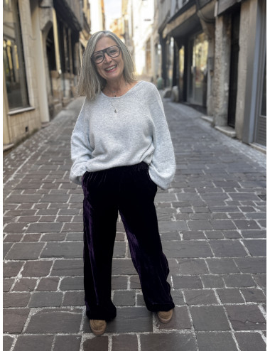 Pantalon LAUREN black purple Karma Koma