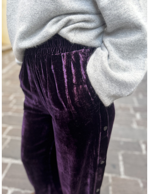 Pantalon LAUREN black purple Karma Koma
