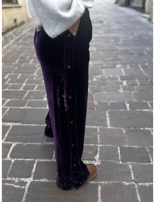 Pantalon LAUREN black purple Karma Koma