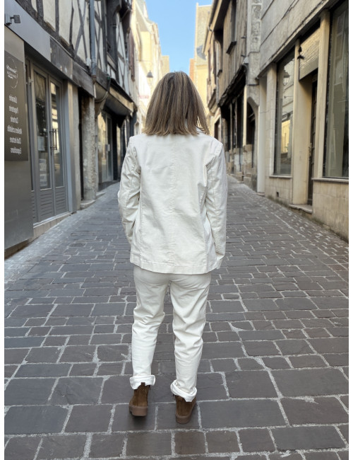 Veste VICHY velours blanc Etymologie