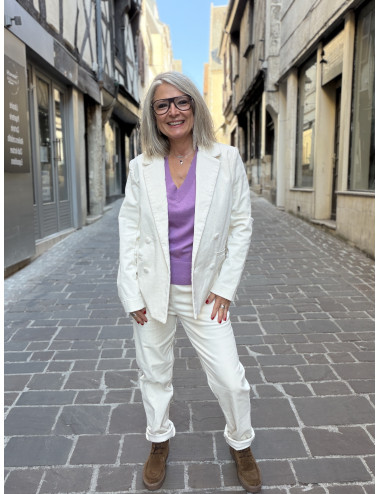 Pantalon velours blanc PINK Etymologie