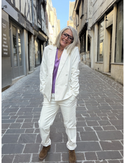 Pantalon velours blanc PINK Etymologie