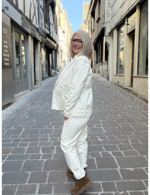 Pantalon velours blanc PINK Etymologie