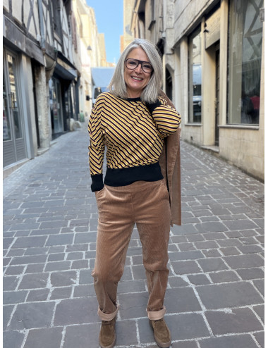 Pantalon velours camel PINK Etymologie