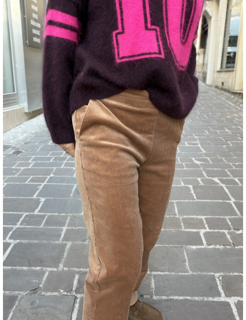 Pantalon velours camel PINK Etymologie